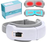 4-in-1 Eye Massager with Heat & Music, Bluetooth Sleep Mask with 5 Modes, Air Pressure & Vibration, Rechargeable Heated Eye Mask for Dry Eyes, Headache Relief, Sleep Improvement
