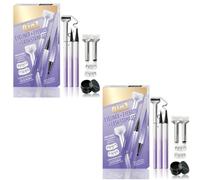 4 in 1 Eyeliner & Microblading Eyebrow Pen, Lower Lash Stamp for Left & Right Eye, Waterproof Liquid Eyeliner with 0.01mm Precision Tip, Long-Lasting Natural Eye Makeup Set for Beginners, Black (2set)