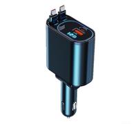 4 in 1 Fast Car Charger 66W with for starlight Retractable Cables