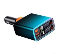 4 in 1 Fast Car Charger with Starlight Design, Retractable Cable, Perfect for Various Vehicle Models (Gray)