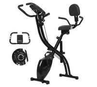 4 in 1 Foldable Exercise Bike, Indoor Folding Stationary Bike with Adjustable Magnetic Resistance, 330lbs Weight Capacity Seat Adjustments for Home Workout