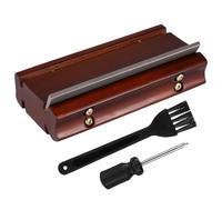 4 in 1 Fret End Beveling File, 3/23/35/90 Degree Guitar Fret Crowning End File Luthier Tool Include Brush & Screwdriver for Shaping Dressing Deburring Frets