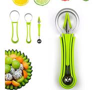 4 in 1 Fruit Tool Set - Carving, Scoop, Watermelon Ball Cutter, Cantaloupe Peeler for Decoration in Kitchen and Shop
