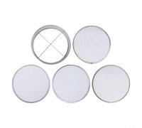 4-in-1 Garden Sieve 30cm Stainless Steel Four Mesh Quick-Click Mechanism | Includes four mesh sizes for soil or compost ergonomic circular design and rust-resistant construction