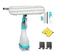 4 in 1 Glass Cleaner Scrape, 4 in 1 Glass Cleaner, Window Cleaning Tool with Spray Bottle, Reusable and Versatile for Indoor Outdoor Windows, Shower Doors, Car (1pc)