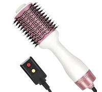 4 in 1 Hair Dryer Brush Blow Dryer with 1000W Negative Ion Anti-frizz Ceramic Titanium Barrel,360° Rotating Cord One Step Convenient for Hair Styling-Drying-Straighten,White