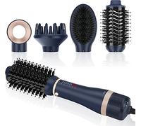 4-in-1 Hair Dryer Brush Set, Multi Air Styler with Diffuser and Hot Brush | Hairdryer, Hot Air Brush, Hair Diffuser and Hot Brush, Ionic Care, Frizz Control, Blue