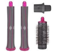 4 in 1 Hair Styling Tool for Dyson Airwrap HS01 HS05, Long Curling Barrels and Round Volumizing Brush Attachments for Dyson, Includes 2 Curling Attachment, 1 Round Volume Brush, 1 Adapter
