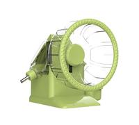 4 in 1 Hamster Exercise Wheel, Hamster House with Running Wheel, Food Bowl, Water Bottle, and Hideout, Small Animals Exercise Running Toys for Hamsters Gerbils Mice (Green, Small (16cm))