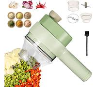 4 in 1 Handheld Electric Vegetable Cutter Set, Usb Rechargeable Food Choppers and Dicers, for Kitchen Vegetable Cooking, Vegetable Slicer and Dicer