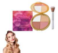 4 In 1 Highlight Shades Makeup for Blush Highlighting Eye & Cheek Palette Makeup Palettes Contour Kit Multifunctional 4 In 1 Palette