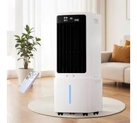 4-in-1 Humidifier Room Cooler 12L, Ventless Evaporative Fan with Remote Control, 800 m³/h, 12H Timer, 90° Swing for Workspace
