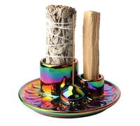 4 in 1 Incense Burner Holder, Palo Santo Holder, Sage Holder for Burning (Colorful)