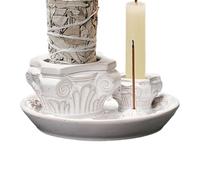 4-in-1 Incense Burner, Santo Holder and Ceramic Ash Catcher, Multifunctional Candle Burner, Elegant & Durable Design, Ideal for Meditation, Yoga Room and Aromatherapy Use