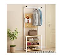 4 in 1 Industrial Entryway Bench & Shoe nizer Functional Coat Rack Tree for Hallway Living Room Office Bedroom Storage Solution