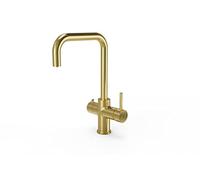 4 in 1 Instant Boiling Water Tap, Filtered Boiling & Cold Water Kitchen Tap, 2.4L Boiler Unit and Filter Set | Instant hot Drink 4 in 1 Tap (Brushed Brass)