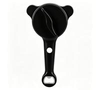4 in 1 Jar Opener for Arthritis Hands Bottle Opener and Adjustable Lid Opener Kitchen Gadget for Seniors and Weak Hands Multi Cap Opener with Stainless Steel Grip Teeth (Black)
