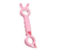 4 in 1 Jar Opener, Non Slip Bottle Opener for Kitchen Tools | Durable stainless steel with ergonomic grip helps seniors open tight jars, fits various cans and bottles effortlessly Pink