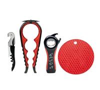 4-in-1 Jar Opener Set for Seniors & Arthritis - Multi-Purpose Can & Bottle Opener with Non-Slip Rubber Grip Mat - Easy Grip, Lid Remover, Kitchen Gadgets for Weak Hands & Everyday Use
