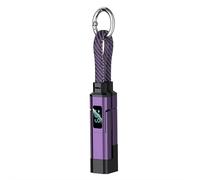 4-in-1 Keychain Charging Cable, 65W Fast Charging USB C Cable with LED Display, USB A/C to USB C & Lightning, Portable Short Charger Cord