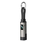 4-in-1 Keychain Charging Cable, 65W Fast Charging USB C Cable with LED Display, USB A/C to USB C & Lightning, Portable Short Charger Cord