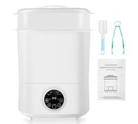 4 in 1 Large Bottle Sterilizer and Dryer, Electric Steam Steriliser Holds 6-8 Bottles with Digital LED, Sanitizer for Baby Bottles & Pacifiers, Breast Pump Parts Teethers, Milk & Food Warmer