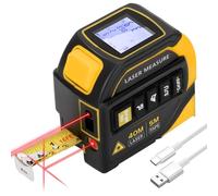 4-in-1 Laser Tape Measure with Crosshairs and Electrical Angle for Gifting
