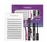 4-in-1 Lash Extension Kit, 100Pcs 10-16MM Mixed Length C Curl Clusters False Lashes, Bond and Seal Glue, Makeup Remover, Tweezer, Individual Eyelash Extensions Set, Natural Look DIY at Home, Purple-B3