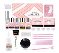 4 in 1 Lash Lift and Black Kit, Brow Lamination and Black Color Kit,Semi-Permanent Eyelash Lifting Eyebrow Perming with Tools Full Kit, Professional Use for Salon