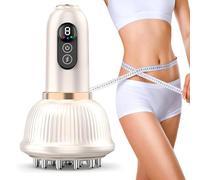 4 in 1 Lymphatic Drainage Massager w Microcurrent, Light, Heat & Vibration | Anti Cellulite Massager, Body Sculpting Machine for Arms, Legs, Belly Stretch Marks, Sciatica Nerve pain relief, White