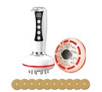 4-in-1 Lymphatic Drainage Massager with Heat, Light & Vibration, Anti Cellulite Body Sculpting Tool for Legs, Arms & Belly, 9 Speed Settings, 1800mAh Battery