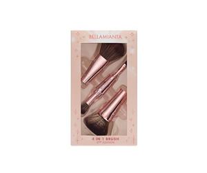 4-in-1 Makeup Brush 2nd Edition by Bellamianta Luxury Tanning, Interchangeable Heads, Multi-Use Makeup Brush, For Liquid, Cream & Powder Products, 17.5 cm Length, 4 Pieces