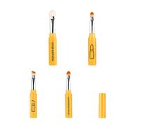 4 In 1 Makeup Brush Set NonIrritating Synthetic Fibers Space Saving Design For Blushes Eyeshadow Lips Sensitives Skin Cosmetic Brushes