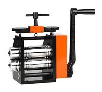 4-in-1 Manual Rolling Mill for Jewelry, 40mm Width Roller, Hand Crank for Metal Stretching, Wire Shaping & Texture Embossing