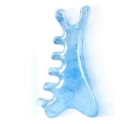 4-in-1 Massage Comb Pink Gua Sha Facial Tools Head Massage Combs Neck Body Face Eye Massager Tool for Body Tension Relief Promote Lymphatic Circulation Gifts for Women Men (Blue)