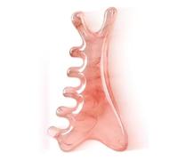 4-in-1 Massage Comb Pink Gua Sha Facial Tools Head Massage Combs Neck Body Face Eye Massager Tool for Body Tension Relief Promote Lymphatic Circulation Gifts for Women Men