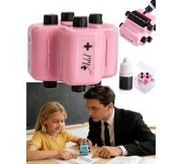 4-in-1 Math Practice Roller Stamp Set, 2027New 4 in 1 Math Stamp Roller, Addition Subtraction Multiplication Division Fill-in-The-Blank Practice Tool,Digital Roller Stamp for Classroom Home Use (Pink)