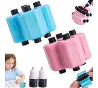 4-in-1 Math Practice Roller Stamp Set,Reusable Math Teacher Maths Roller Stamp,Tampon d’Enseignement Numérique, for Addition Subtraction Multiplication Division Within 100