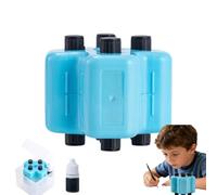4-in-1 Math Roller Stamp, Addition Subtraction Multiplication and Division Practice Tool, Reusable Math Learning Device for Kids Within 100, Classroom and Homeschool Educational Tool (Blue)