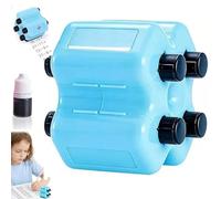 4 in 1 Math Roller Stamp, Addition Subtraction Multiplication Division Maths Sets, Smart Math Problem Roller Reusable Educational Stamp for Kids Preschool & Elementary Learning (Blue)