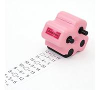 4 in 1 Math Roller Stamp, Addition Subtraction Multiplication Division Practice Tool, Reusable Math Roller Stamp, for Primary School Maths (Pink)