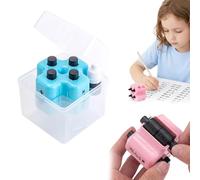 4 in 1 Math Roller Stamp, Educational Toy & Learning Tools for Kids, Generate 10-20 Questions Per Scroll, Addition Subtraction Multiplication Division within 100, Brain Improvement Device (blue)