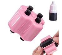 4 in 1 Math Roller Stamp for Math Teacher Kids,Addition,Subtraction, Multiplication & Fill-In-The-Blank Practice Tool for Kids, Classroom & Home Use (pink)