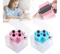 4 in 1 Math Roller Stamp, Random Arithmetic Practice Roller, Addition Subtraction Multiplication Division Teaching Tool, Portable Digital Learning Stamp, Educational Math Supplies (Pink)