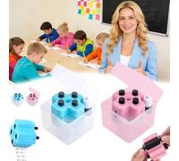 4 in 1 Math Roller Stamp - Randomized Addition, Subtraction, Multiplication & Division Practice, Digital Refillable Math Stamp for Classroom, Home & Preschool Learning (Mix)