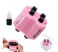 4 in 1 Math Roller Stamp Set, 4 in 1 Math Stamp Roller, Randomized Addition, Subtraction, Multiplication & Fill-in-the-Blank Practices, Refillable Reusable Maths Stamp (Pink)