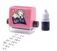 4 in 1 Math Roller Stamp Set,Addition Subtraction Multiplication Division Practice Randomi Stamps, Rollers Tool,Math Problem