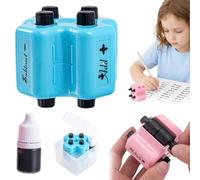 4 in 1 Math Roller Stamp Set - Addition Subtraction Multiplication Division Practice Tool, Roller Digital Teaching Stamp, Reusable Math Roller Stamp for Kids Preschool & Elementary Learning (Blue)