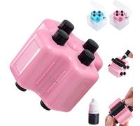 4-in-1 Math Roller Stamp Set, Math Stamp Roller for Randomized Addition Subtraction Multiplication Division Within 100, Math Practice Roller Digital Teaching Stamps W/Refill Ink (Pink)