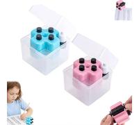 4 in 1 Math Roller Stamp Set,Randomized Addition,Subtraction,Multiplication & Fill-in-the-Blank Practice,Refillable Roller Digital Teaching Stamp W/Refill Ink,Math Practice Stamps for Home Classroom